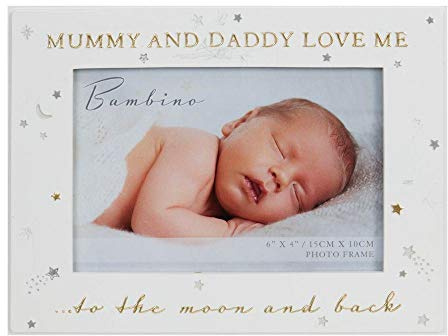 Widdop 6' x 4' - Bambino Mummy & Daddy Love Me to the Moon & Back, White