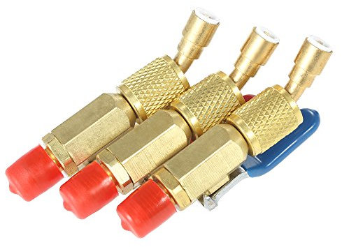 Vislone 3PCS Klimaanlage Kältemittel R410A R134A Absperrventile für die HLK-Kühlung Aufladen Schläuche.