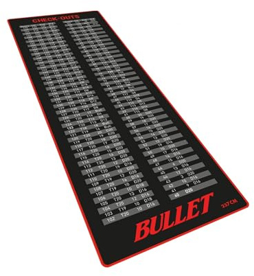 Professioneller Dartteppich - 237x80cm - Dart Zubehör für zu Hause, Büro, Kneipe, Partys - Dartmatte mit Turniermaßen Score Indikator und Oche - Darts Carpet zum Schutz des Bodens