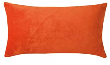 PAD - Kissenhülle, Kissenbezug - Smooth - Samt - 100% Polyester - Farbe: Rust/orange - 25 x 50 cm