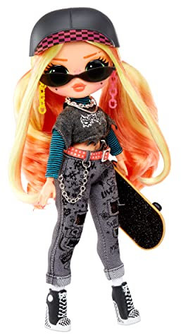 L.O.L. Surprise! OMG Core Serie 5 Muñca de Moda Skatepark Q.T. - Incluye 20 sorpresas - con Ropa, Accesorios, Zapatos y más - para coleccionar - para niños a Partir de 4 años