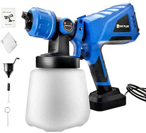 Elektro Lackierpistole 550W, Farbsprühsystem 1000 ml/min,Lackierpistole Elektrisch Farbspritzpistole Farbspritzgerät mit 800ML Behälter, 3 Sprühmodi und Kupferdüsen, instellbarer Strömungssteuerknopf