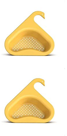 2 Set of Kitchen Sink Drain Basket Animal Shape Triangular Leftover Strainer Filter Indoor Household Rack Shelf
