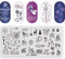 RUNRAYAY Snow Halloween Christmas Pattern Nail Stamping Plates, Nail Plate Manicure Image Template Festival New Year Nails Stencil