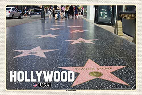 Ontrada Blechschild 20x30cm gewölbt Hollywood USA Walk of Fame Deko Geschenk Schild