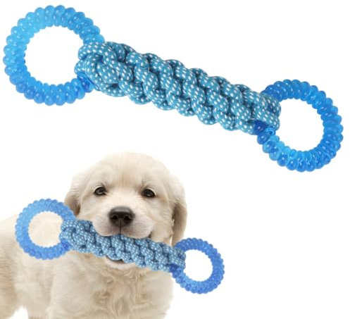 COMFPET-US-Dog Tug Toy-Rings Blue