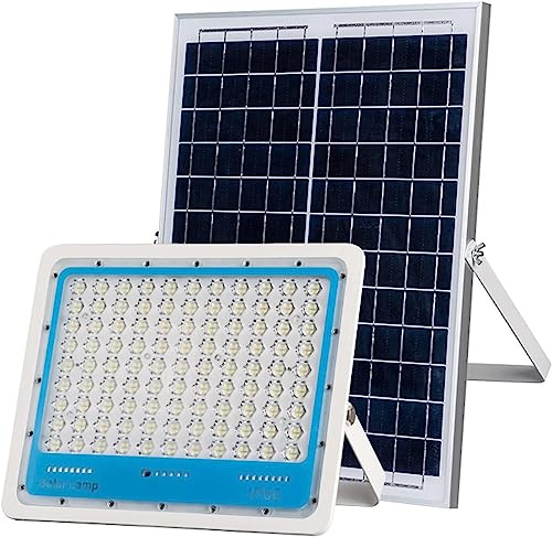 openspacesop Faro Pannello Solare 6500K 500W Con Sensore, Faretto Solare Da Esterno Da Parete Impermeabile A LED Con Sensore Di Movimento 120LM(Size:500W,Color:6500K)