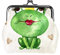 Aquarell niedliche Frosch-Geldbörsen, Geldbörsen, Vintage-Beutel als Geschenk