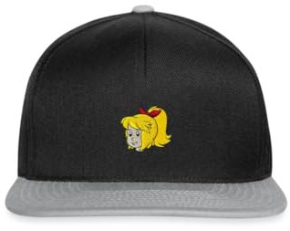 Spreadshirt Bibi Blocksberg Portrait Stick Snapback Cap, One Size, Schwarz/Grau