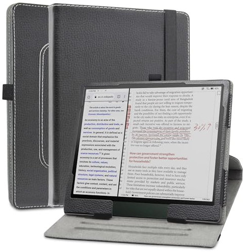 MAMA MOUTH Case for BOOX Note Air4 C Cover,Slim girevole Smart 360 gradi di rotazione Case Cover Custodia Protettiva per BOOX Note Air3 C/BOOX Note Air3 B/W 10.3 Inch Tablet,Nero