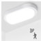 LEOEU LED Wandleuchte Kellerlampe mit Bewegungsmelder Innen, 12W IP65 Deckenleuchte, Ovalleuchte Keller 1080lm Flimmerfreie Feuchtraumleuchte für Bad Flur Balkon Treppenhaus