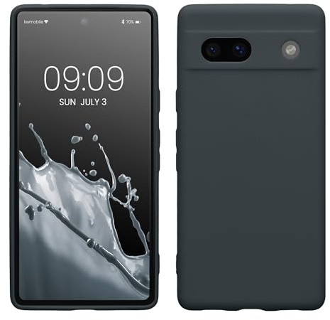 kwmobile Handyhülle für Google Pixel 7a Hülle - weiches Handy Silikon Case - Schutzhülle Cover - Heidelbeerblau