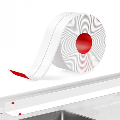 Nastro Sigillante Impermeabile Flex Roll 5M x 3.8cm, Per Cucina e Bagno, Antimuffa, Calafataggio