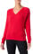 Tommy Hilfiger Jersey Mujer Cable Sweater con Cuello de Pico, Rojo (Primary Red), M