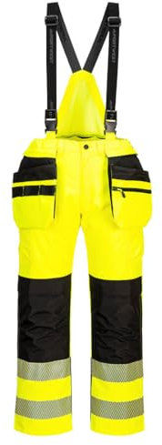 PORTWEST Cotte à bretelles PW3 haute-visibilité Jaune/Noir S - Vêtements de travail
