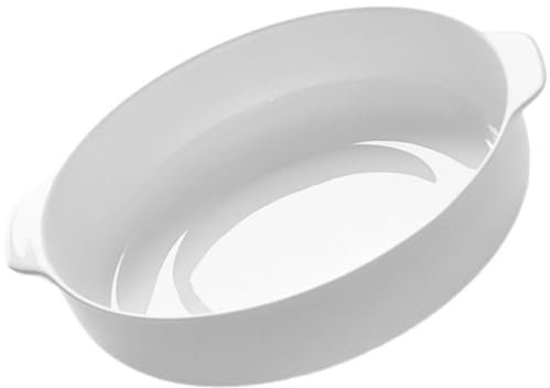 Luxshiny Cocottes Pour Four - Plats De Cuisson En Céramique Blanche Avec Doubles Poignées Cocotte Rectangulaire Pour La Cuisson