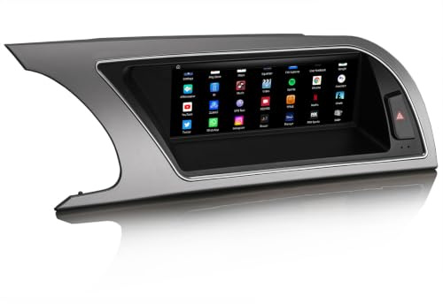 8,8 Bildschirm Android 16 DAB+ Autoradio Für Audi A5/S5/RS5 2009-2016 GPS | Navigation Unterstützt Drahtlos CarPlay Android Auto 4GB+64GB Bluetooth 5.1 SWC WiFi DSP MMI-System Kamera Qualcomm Acht-Kern