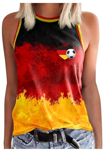 Europapokal 𝐃𝐞𝐮𝐭𝐬𝐜𝐡𝐥𝐚𝐧𝐝 Trikot 2024 Fanartikel 𝐃𝐞𝐮𝐭𝐬𝐜𝐡𝐥𝐚𝐧𝐝 Shirt Damen Frau Fussball Em 2024 Rundhals Sommershirt Komm Schon Schwarze Damen TopsKurzarmshirt Fitness (#B-d, XL)
