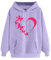 Generico Felpa Donna con Cappuccio a Maniche Lunghe con Stampa Classic Love da Pullover Chic Elegante Cappotto Morbido e Confortevole Maglione Classico Hoodie Outwear Tops Leggero e Casual Offerte