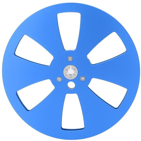 Jiawu Empty Tape Reel, 1/4 7 Inch Aluminum Alloy Universal Empty Take Up Reel, 6 Holes Open Reel Sound Tape Empty Reel for ReVox Studer Disc Opening Machine Parts, Recording Storage