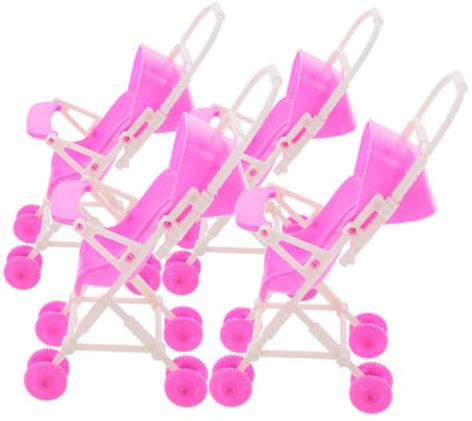 Toyvian 4piezas Cochecito De Muñecas Viaje con Capota Accesorios Incluidos Niñas