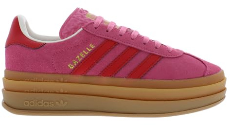 Adidas Gazelle Bold J Big Kid Sneaker, Gomma Rosa, Rossa, 6.5 Big Kid