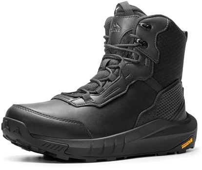 NORTIV 8 Botas Militares Ligeras Tácticas Hombre Policiales,Negro,43