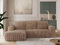MKS MEBLE Sofa mit Schlaffunktion - Ecksofa mit Schlaffunktion und Bettkasten - Sofa 3 Sitzer - Schlafsofa - Couch - Schlafsofa mit Bettkasten - Trentino L - Braun Cord - Links