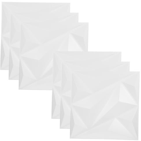Uonlytech Lot De 6 Panneaux En Plastique Pvc Pour Décoration Murale De Salon Pour Hall D'entrée Et Hôtel Décoration Murale En Pour Télévision