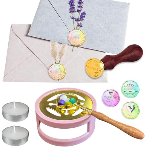 Custom Wax Seal Stamps,Your Personalized Logo Design Engraved Brass Seal Stamp with Wooden Handle Wax Seal Stamps for Paper Stickers,Gift Tags,Envelope Gifts and Crafts (Stil A)