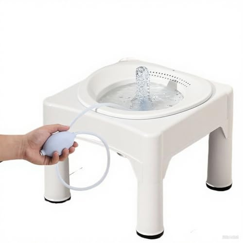 FVPJUXSG Sitz Bath,Bidet, Hemorrhoid Bidet, Postpartum Care, Sitz Bath for Toilet Seat,Removable with Flusher, Perineum Soaker, Hip Bidet with Base, Load-Bearing Capacity 440lb, Unisex(Color:White)