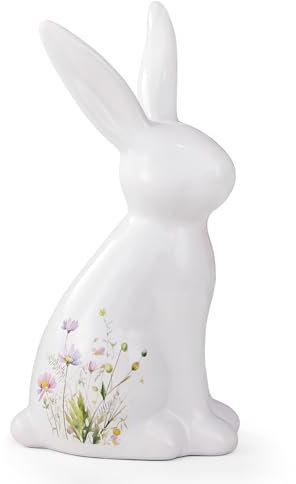 Osterhase Deko Osterhase Keramik, Ostern Deko Tisch Osterdeko Modern Hasen Deko Keramik Osterhase Porzellan Frühlingsdeko, Hase Deko Oster Deko Innen Oster Tischdeko Osterhasen Figur Easter Decoration