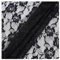 AMateschitz 150cm Breit Spitzenstoff Vintage Rose Spitze Stoff Stretch Gestickte Blumenstoff Weiches Blume Spitzen Tüll Stoff Meterware, für Nähen Bekleidung Hochzeitskleid Party DIY Schwarz 2 Yard