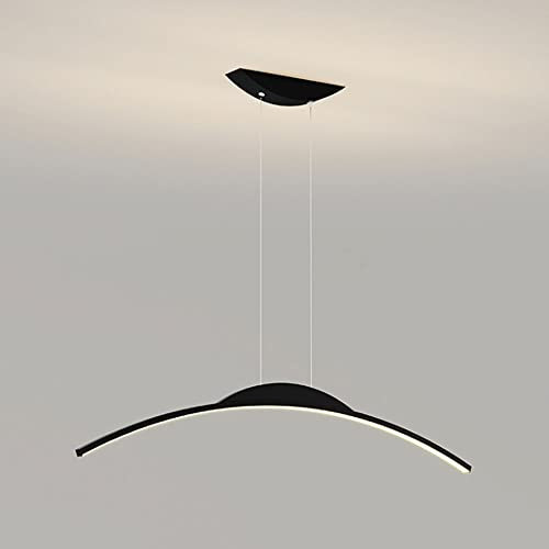 KKXXYQFC Lampada a Sospensione lineare arcuata Lampada appesa a Strisce nordica Cucina Isola Illuminazione per Il Tavolo da Pranzo B 120 * 6 cm