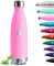 Botella Agua Termica 750ml, Botella De Agua Acero Inoxidable sin BPA, Botella Termo Reutilizable con Doble Pared, A Prueba de Fugas, Termica Botella para Niños, Escuela, Oficina, Gimnasio y Deporte