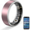 HPLSZCN Smart Ring for Women & Men - Fitness Tracker, Sleep Monitor, IP68 Waterproof Health Ring, Activity Tracker Compatible with iOS & Android (Pink, 12)