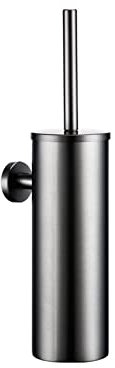 SVKVBNLNGK Bathroom Black Toilet Brush Holder Set With 304 Stainless Steel Wall Mounted Toilet Brushes For Cleaning Storage Toilet holder brush(Gun gray)