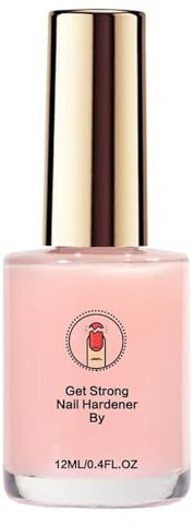 12ML Get Strong Nail Strengthener, Natural Pink LED Gel Polish, 6 in 1 Natural Nail Hardener Extra Strong and Growth - Long Lasting Nail Repair for Damaged Nails - For Daily Work Home Salon (1PCS)