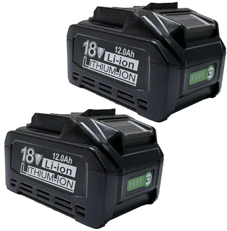 2Pack 12000mAh Replacement for Makita 18V Batteries with LED Indicator | High Capacity Lithium-ion Compatible with Makita Battery BL1860 BL1850B BL1860B BL1830 BL1840 BL1815 Cordless Power Tools