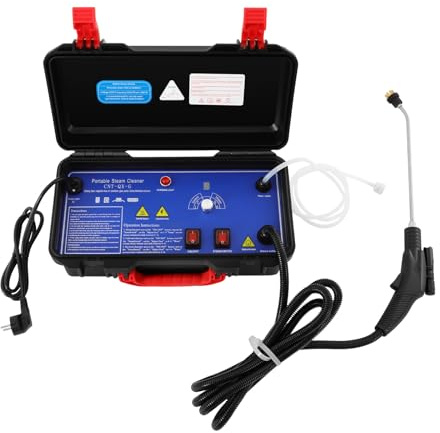 Hochdruck-Dampfreiniger, 3000 W, 3,5 Bar, professioneller elektrischer Dampfreiniger mit 6 einstellbaren Geschwindigkeiten und 5 Bürsten für Auto, Haus, Boden, Fliesen