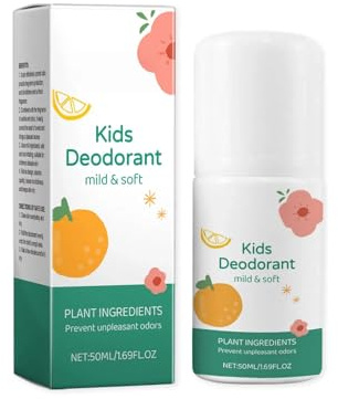 Natürliches Deodorant,Roll-on-Deodorant,Kinder Deo,Deoroller Gegen Schwitzen,Haut Schützen,Trockene Haut Verhindern,Sanfter Schutz Gegen Schweiß und Geruch,Einfach Aufzutragen,50ml