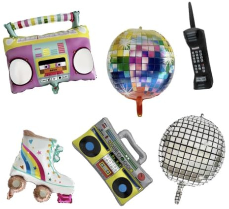 Radio Boombox, decoraciones de fiesta de los años 80 y 90, decoración de fiesta de hip hop, decoraciones de fiesta temática musical, accesorio de disfraz de raperos B-Boys para discoteca retro