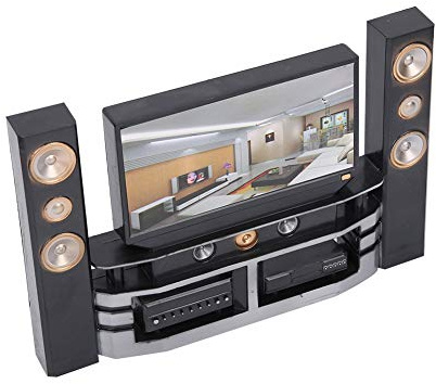 Generic TV in Miniatura per Casa delle Bambole in Plastica, Televisore Giocattolo di Squisita Fattura per Mobili per Casa delle Bambole da 11,5 Pollici e 30 Cm
