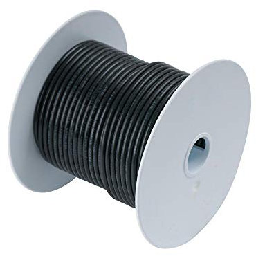 Ancor 108025 Marine Grade Electrical Primary Tinned Copper Boat Wiring (10-Gauge, Black, 250-Feet)