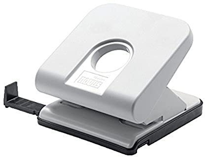 Novus Master Locher (25 Blatt Lochleistung, mit Anschlagschiene, zuverlässiger Bürolocher) grau