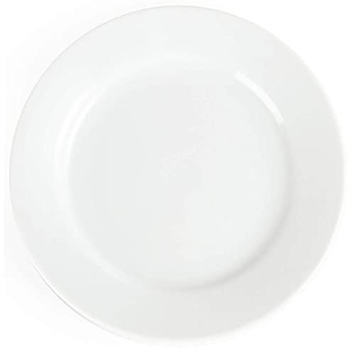 Olympia Whiteware Wide Rimmed Plates 165mm (12 Pack) - Catering Dinnerware, Serving Dishes Set CB478