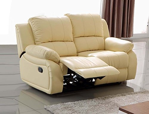 Mapo Möbel Voll-Leder Fernsehsofa Relaxsofa 2-Sitzer 5129-2-317