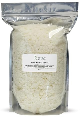 Soapeauty Palm Kernel Oil Flakes 100% Pure & Natural | Cosmetic Grade for Soap Making, DIY Skincare & Formulations | 48 oz