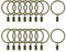 INCREWAY - Anelli per tende, 16 pezzi, diametro interno 5 cm, in metallo resistente, con occhielli decorativi per tende e finestre con clip (bronzo)