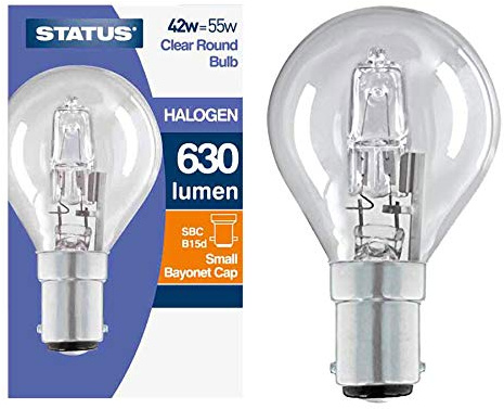10 X Halogen Energy Saving 42W = 55W SBC 15 Small Bayonet Cap Golf Ball Lamps/Traditional Style Light Bulbs